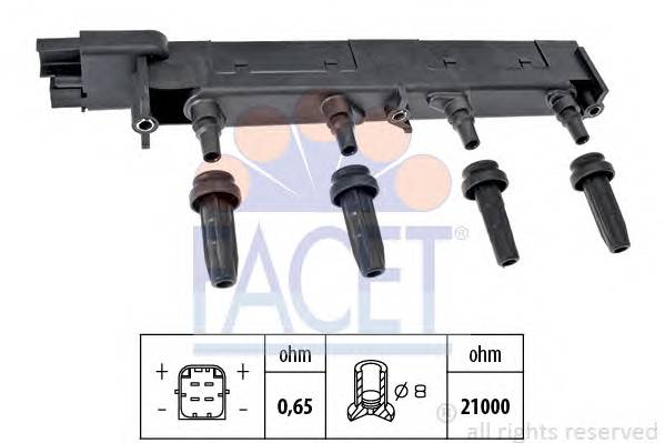 FACET 9.6308 Котушка запалювання