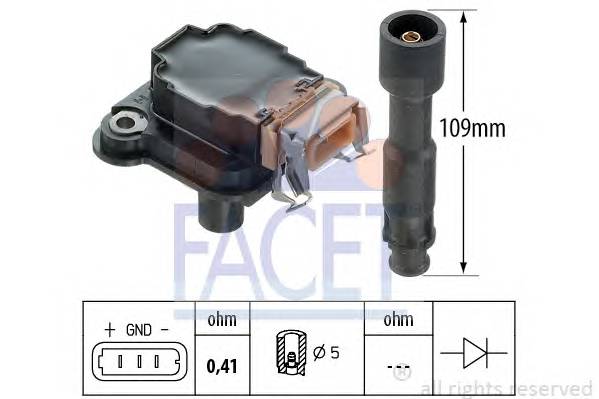 FACET 9.6254 Котушка запалювання