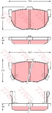 TRW GDB3368 Комплект тормозных колодок,