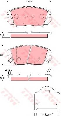 TRW GDB3409 Комплект тормозных колодок,