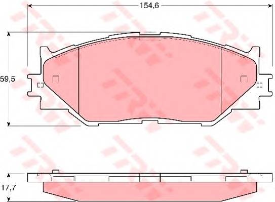 TRW GDB3410 Комплект тормозных колодок,