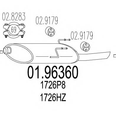 MTS 01.96360 Глушитель выхлопных газов