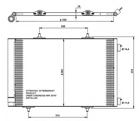 NRF 35779 Конденсатор, кондиционер