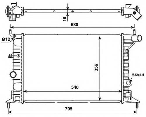 NRF 509516 Радиатор, охлаждение двигателя