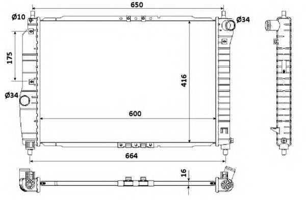 NRF 53902 Радиатор, охлаждение двигателя