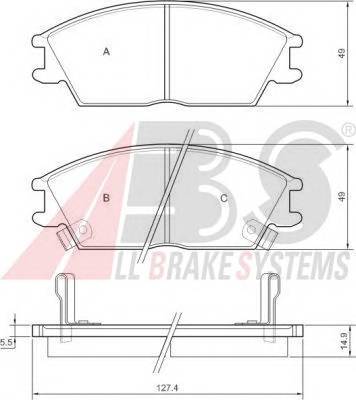 A.B.S. 36172 Комплект тормозных колодок,