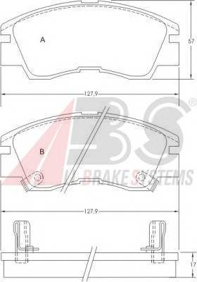 A.B.S. 36648 Комплект тормозных колодок,