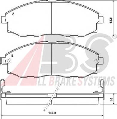 A.B.S. 37130 Комплект тормозных колодок,