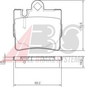 A.B.S. 37150 Комплект тормозных колодок,