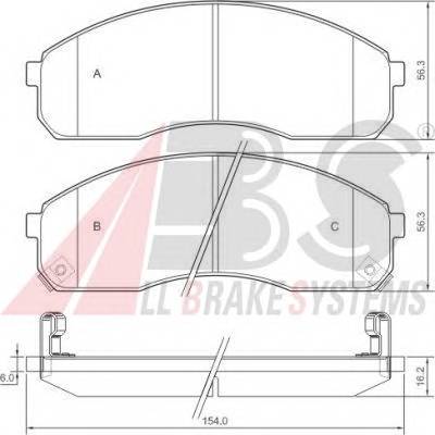 A.B.S. 37275 Комплект тормозных колодок,