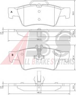 A.B.S. 37319 Комплект тормозных колодок,