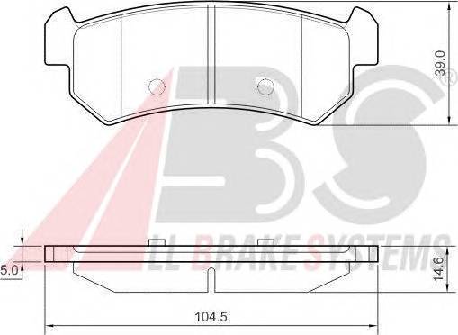 A.B.S. 37461 Комплект тормозных колодок,