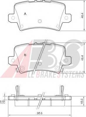 A.B.S. 37530 Комплект тормозных колодок,