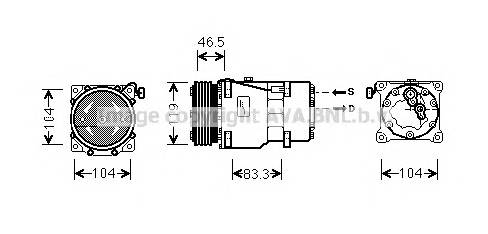 AVA QUALITY COOLING CNAK201 Компрессор, кондиционер