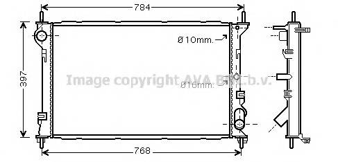 AVA QUALITY COOLING FDA2411 Радиатор, охлаждение двигателя