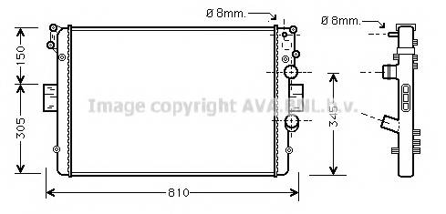 AVA QUALITY COOLING IVA2049 Радiатор