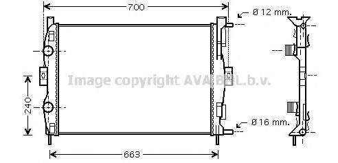 AVA QUALITY COOLING RT2306 Радиатор, охлаждение двигателя