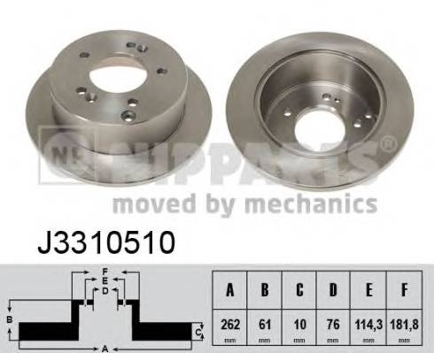 NIPPARTS J3310510 Тормозной диск