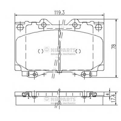 NIPPARTS J3602097 Комплект гальмівних колодок,