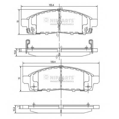 NIPPARTS J3605050 Комплект тормозных колодок,