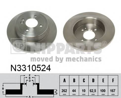 NIPPARTS N3310524 Гальмівний диск