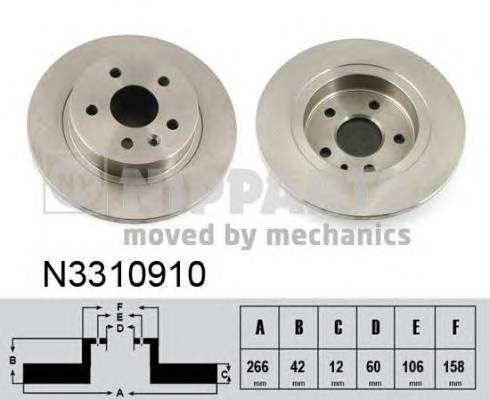 NIPPARTS N3310910 Тормозной диск