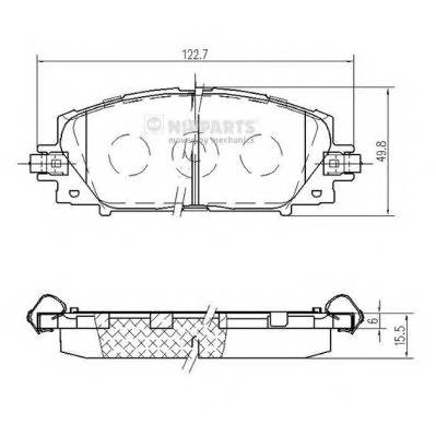 NIPPARTS N3602148 Комплект гальмівних колодок,