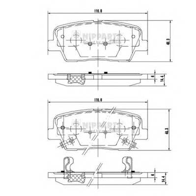 NIPPARTS N3610312 Комплект тормозных колодок,