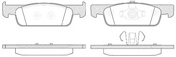 WOKING P14403.00 Комплект гальмівних колодок,