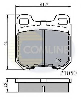 COMLINE CBP0741 Комплект тормозных колодок,