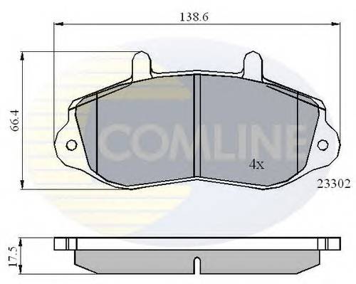 COMLINE CBP01021 Комплект гальмівних колодок,