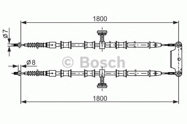 BOSCH 1 987 482 291 Трос, стояночная тормозная