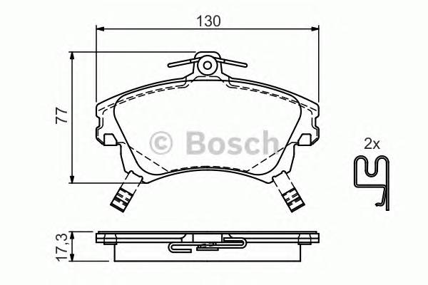 BOSCH 0 986 424 541 Комплект гальмівних колодок,