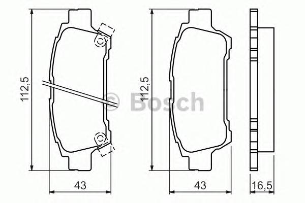 BOSCH 0 986 424 762 Комплект тормозных колодок,