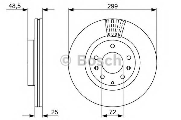 BOSCH 0 986 479 542 Тормозной диск