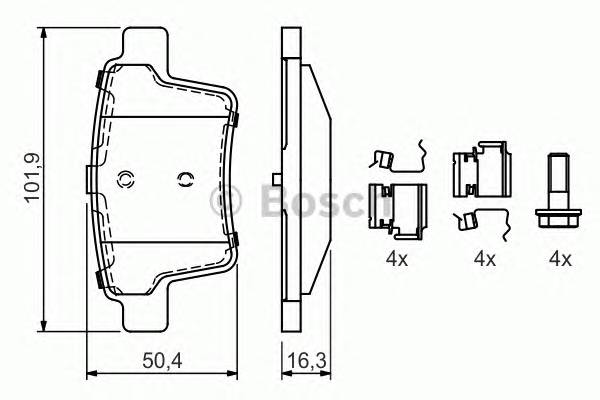 BOSCH 0 986 494 076 Комплект гальмівних колодок,