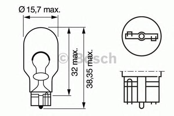 BOSCH 1 987 302 205 Лампа розжарювання, ліхтар