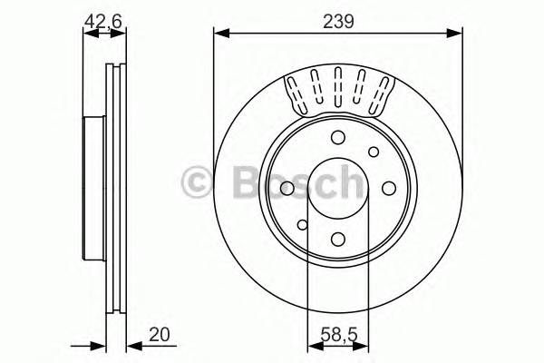 BOSCH 0 986 479 082 Тормозной диск