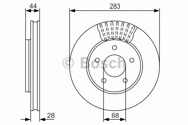 BOSCH 0 986 479 091 Гальмівний диск