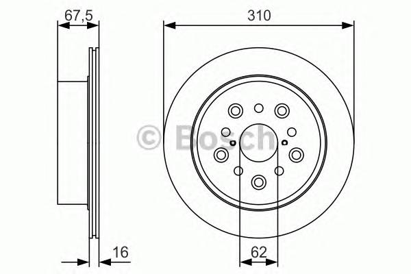 BOSCH 0 986 479 R25 Тормозной диск