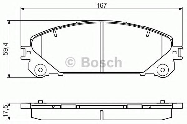 BOSCH 0 986 495 169 Комплект гальмівних колодок,