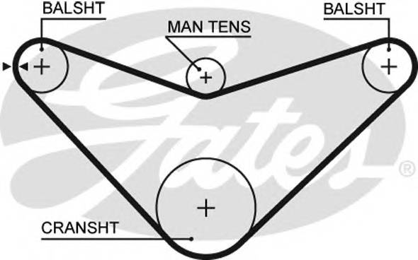 GATES 5235XS Ремень ГРМ