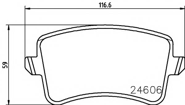 TEXTAR 2460601 Комплект гальмівних колодок,