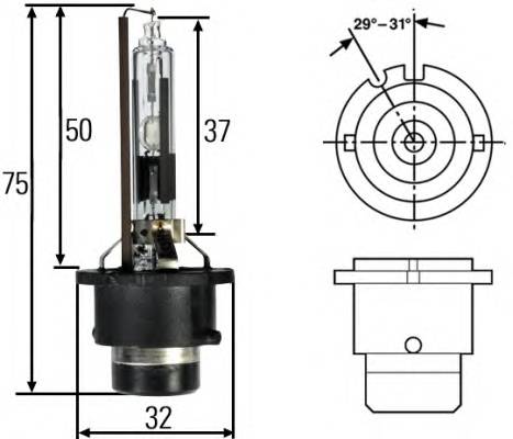 HELLA 8GS 007 001-151 Лампа розжарювання, фара