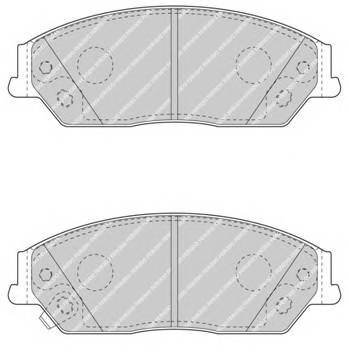 FERODO FDB4443 Комплект гальмівних колодок,