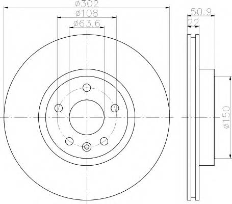 HELLA 8DD 355 116-191 Тормозной диск