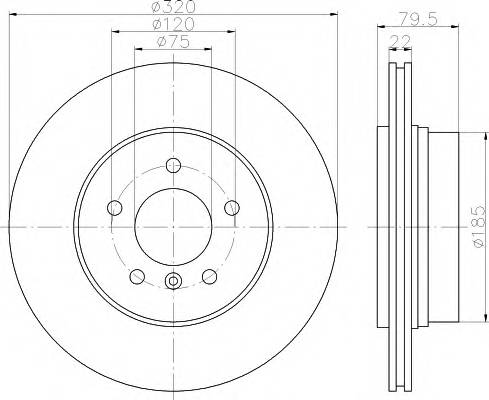 HELLA 8DD 355 112-251 Гальмівний диск