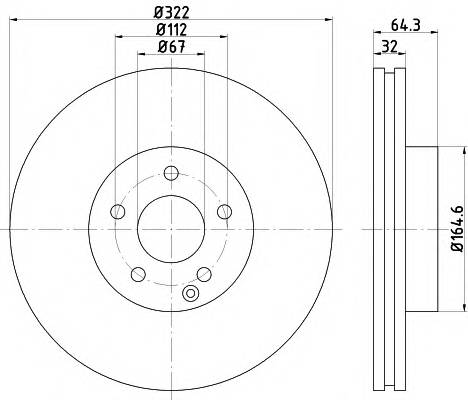 HELLA 8DD 355 118-931 Тормозной диск