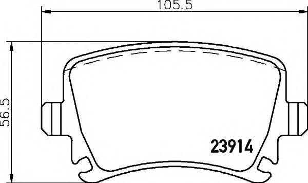 HELLA 8DB 355 010-601 Комплект гальмівних колодок,