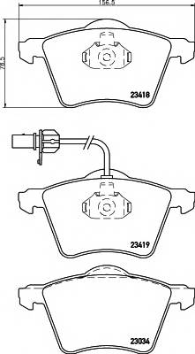 HELLA 8DB 355 010-631 Комплект гальмівних колодок,